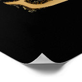 ポスターZIZZAGOアートブラック金ゴールドアフリカ抽象芸術 ポスター (角)