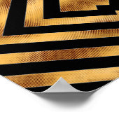 ポスターZizzagoブラック金ゴールドエキゾチック ポスター (角)