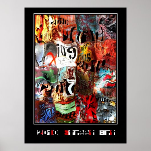 ポスターZizzago通りアート抽象芸術アーバングランジ ポスター (正面)