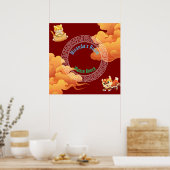 ポスタ中国のー/ドアのサイン。編集可能 ポスター (キッチン)