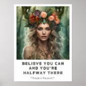 ポスタ信じーがやる気を起こさせる引用文 ポスター (正面)