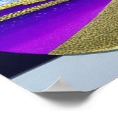 ポスタ太陽のー金ゴールド川 ポスター (角)