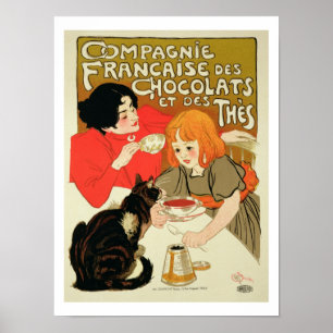 ポスタ広告ーのチョコフランスのレート会社 ポスター