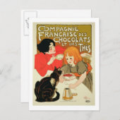 ポスタ広告ーのチョコフランスのレート会社 ポストカード (正面/裏面)
