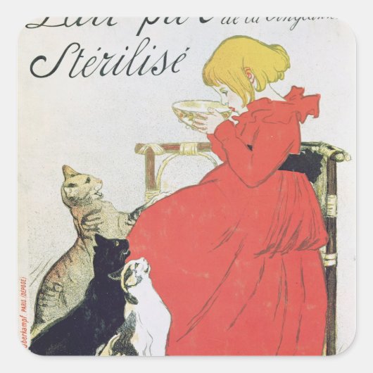 ポスタ広告ーの純滅菌ミルク スクエアシール (正面)