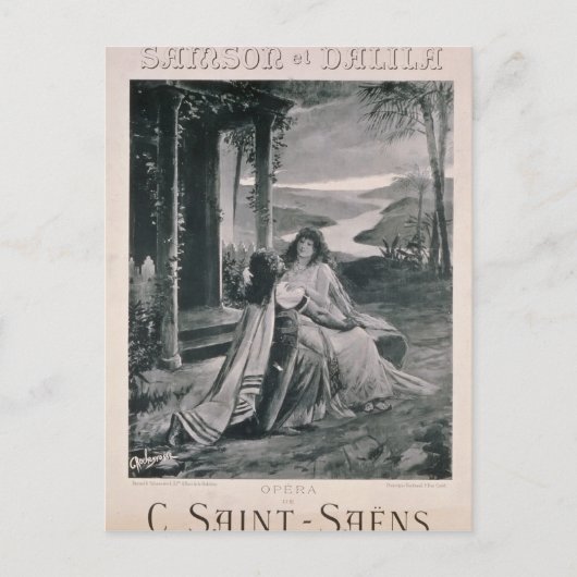 ポスタ広告ーの「サムソンとダリア」 ポストカード (正面)