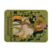 ポスタ広告ーの「トランスバール」コーヒー、ワインと マグネット (横)