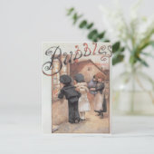 ポスタ広告ーの「バブル」誌 ポストカード (スタンド正面)