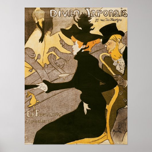 ポスタ広告ーの『Le Divan Japonais』（1892年） ポスター (正面)