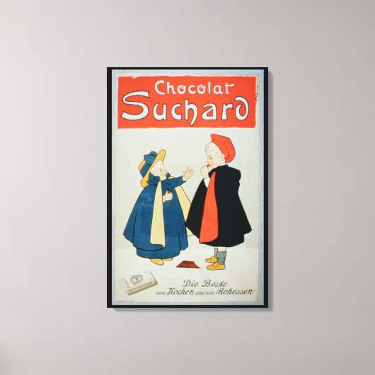 ポスタ広告ーの「Suchard Chocolate」 キャンバスプリント (正面)