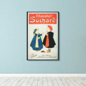 ポスタ広告ーの「Suchard Chocolate」 キャンバスプリント (インサイチュ (ウッドフロア))