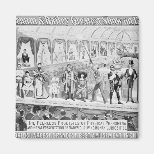 ポスタ広告ー'The Barnum and Bailey マグネット (正面)