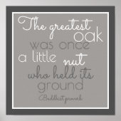 ポスタ感動的ー引用文仏教の諺 ポスター (正面)