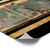 ポスタ日本のーヴィンテージアート北川歌麿 ポスター (角)