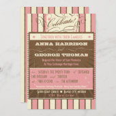 ポスタ素朴ー:ストロベリームースのカスタムウェディング 招待状 (正面/裏面)