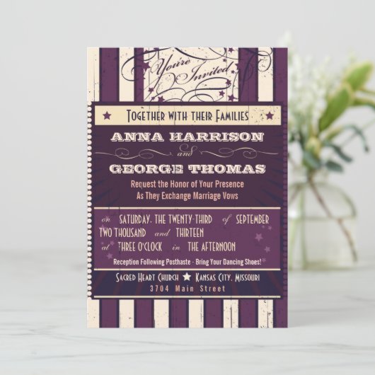 ポスタ素朴ー:ナス夢カスタムウェディング 招待状 (スタンド正面)