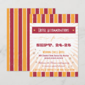 ポスタ素朴ー:ピンク&オレンジの宿泊施設 エンクロージャーカード (正面/裏面)