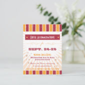 ポスタ素朴ー:ピンク&オレンジの宿泊施設 エンクロージャーカード (スタンド正面)