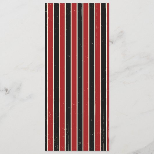 ポスタ素朴ー:赤と黒のカスタムウェディングメニュー メニュー (裏面)