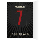 ポスタ素朴ー：赤と黒のテーブル番号 (内側 (左))