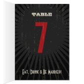 ポスタ素朴ー：赤と黒のテーブル番号 (内側 (右))