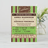 ポスタ素朴ー: Apple Greenカスタムウェディング 招待状 (スタンド正面)