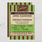 ポスタ素朴ー: Apple Greenカスタムウェディング 招待状 (正面/裏面)