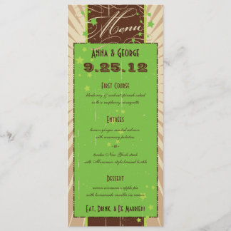 ポスタ素朴ー： Apple Green Custom Wedding Menu メニュー