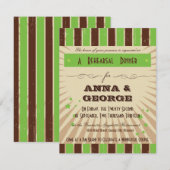 ポスタ素朴ー： Apple Green Reharsal Dinner 招待状 (正面/裏面)