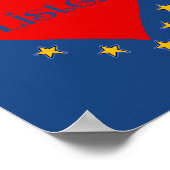 ポスタ聞ー・ウォール・アートをハート&スターとブルーで彩る ポスター (角)