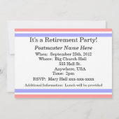 ポスタ退職したー招待状#1 招待状 (裏面)