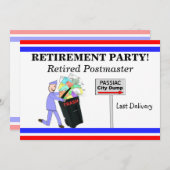 ポスタ退職したー招待状#1 招待状 (正面/裏面)