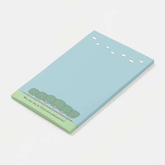 ポストおもしろいItノート4 x 6漫画の木の雲 ポストイット (アングル)