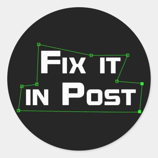 "ポストで修正" VFXステッカー ラウンドシール (正面)