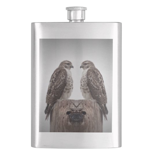 ポストのタカ フラスク (正面)