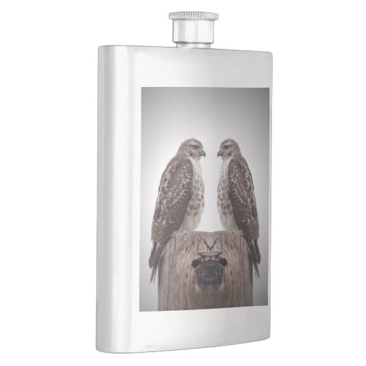 ポストのタカ フラスク (右)