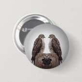 ポストのタカ 缶バッジ (正面&裏面)