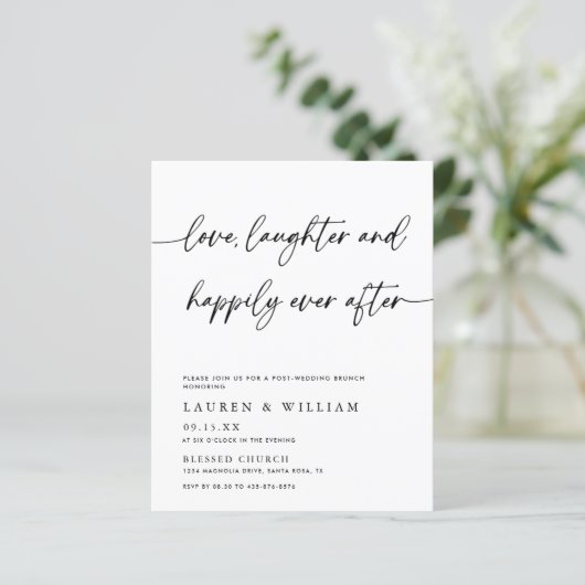 ポストのブランチの後ずっと幸せに結婚予算を割る (スタンド正面)