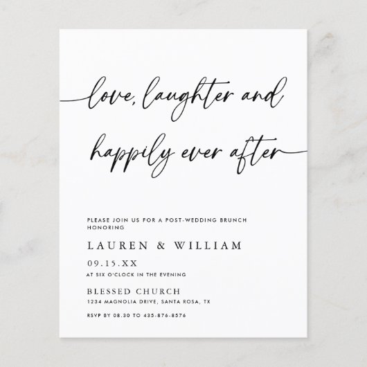 ポストのブランチの後ずっと幸せに結婚予算を割る (正面)