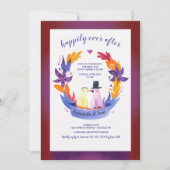 ポストのブランチの後で幸結婚福に 招待状 (正面)