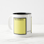 ポストのマグ: 乾燥消去のマーカーのための再使用可能なコーヒー・マグ ツートーンマグカップ (正面左)