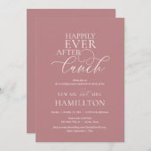 ポストのランチ結婚後の幸せなお祝い 招待状 (正面/裏面)