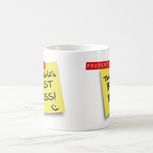 ポストの世界で最も最高のなボス-マグ コーヒーマグカップ (中央)