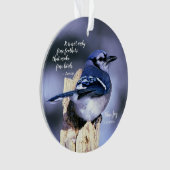 ポストの写真w/Quoteの鳥のアオカケスはw/Eggsに入り込みます オーナメント (正面)