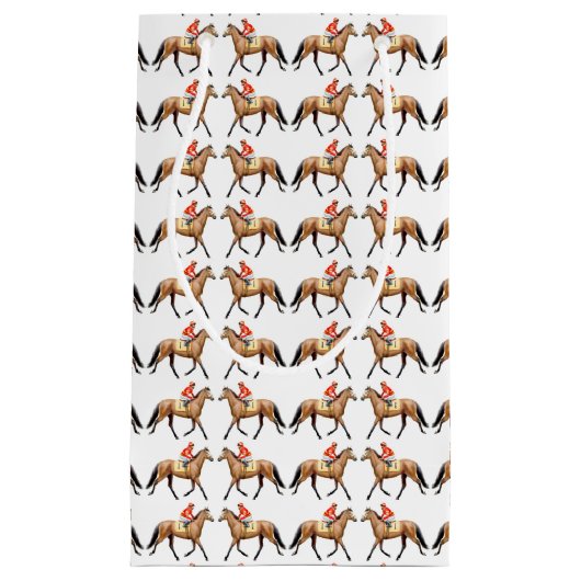 ポストの純血種の競馬馬のギフトバッグに スモールペーパーバッグ (正面)