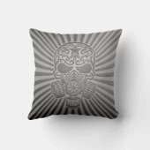 ポストの終末論的な砂糖のスカル、鋼鉄効果 クッション (裏面)