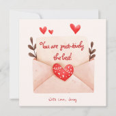 ポストイットで最高のバレンタインデーの挨拶 カード (正面)