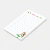 ポストイットのノートをする可愛いクリスマスの妖精 ポストイット (アングル)