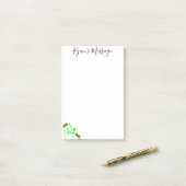 ポストイットノートグリーンウミガメフローラ ポストイット (デスク上)