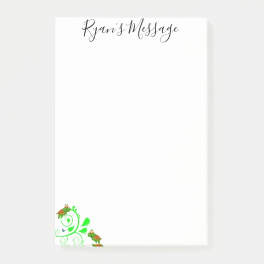 ポストイットノートグリーンウミガメフローラ ポストイット (正面)